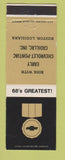 Matchbook Cover - 1968 Chevrolet Early Pontiac Cadillac Ruston LA