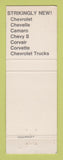 Matchbook Cover - 1968 Chevrolet Park Circle Baltimore MD