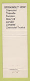 Matchbook Cover - 1968 Chevrolet Matthews Fitchburg MA