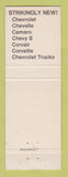 Matchbook Cover - 1968 Chevrolet Bud Classon Adrian MI