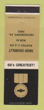 Matchbook Cover - 1968 Chevrolet Hasay Shickshinny PA