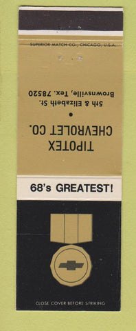 Matchbook Cover - 1968 Chevrolet Tipotex Brownsville TX