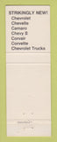 Matchbook Cover - 1968 Chevrolet Metropolis Oldsmobile Cadillac Metropolis IL