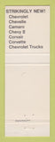 Matchbook Cover - 1968 Chevrolet McCammon Linton IN
