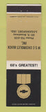 Matchbook Cover - 1968 Chevrolet WSE Buick Logansport IN