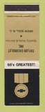 Matchbook Cover - 1968 Chevrolet Taylor Snow Hill NC