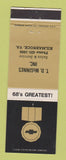Matchbook Cover - 1968 Chevrolet TD McGinnes Kilmarnock VA
