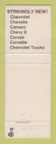 Matchbook Cover - 1968 Chevrolet Castle Lebanon VA