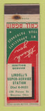 Matchbook Cover - Lindell's Super Service oil gas Bucyrus OH WORN