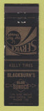 Matchbook Cover - Blackburn's Sunoco oil gas New Castle IN