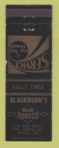 Matchbook Cover - Blackburn's Sunoco oil gas New Castle IN