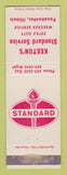 Matchbook Cover - Standard oil gas Keeton's Pocahontas IL WEAR
