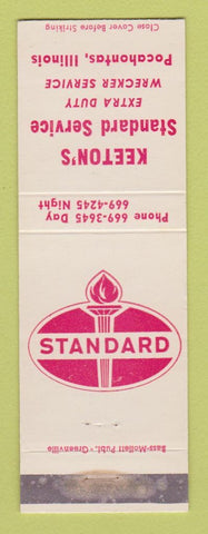 Matchbook Cover - Standard oil gas Keeton's Pocahontas IL WEAR