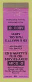Matchbook Cover - Arco oil gas Tacoma WA WEAR