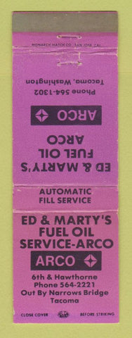 Matchbook Cover - Arco oil gas Tacoma WA WEAR