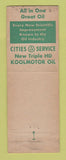 Matchbook Cover - Cities oil gas Hamilton's Cafe Maple Leaf MN WORN