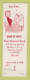 Matchbook Cover - 1st National Bank Ottawa KS