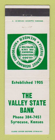 Matchbook Cover - Valley State Bank Syracuse KS
