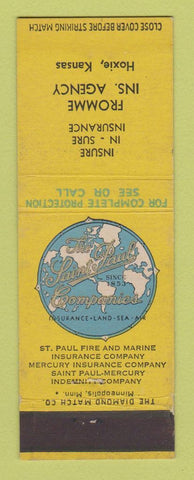 Matchbook Cover - Fromme Insurance Agency Hoxie KS