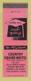 Matchbook Cover - Country Squire Motel Russell KS