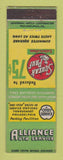 Matchbook Cover - Alliance Auto Service Cities oil gas WEAR