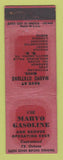 Matchbook Cover - Marvo oil gas Fitchburg Ayer Gardner North Adams MA WEAR