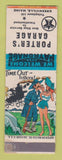 Matchbook Cover - Porter's Texaco oil gas Greenville ME hillbilly