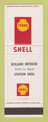 Matchbook Cover - Shell oil gas Rolland Brodeur Bagot QC