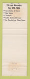 Matchbook Cover - New Balmoral Hotel Valleyfield QC girlie