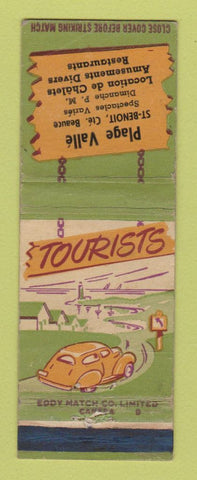 Matchbook Cover - Plage Valle St Beoit QC
