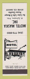 Matchbook Cover - Motel Maska Bagot QC