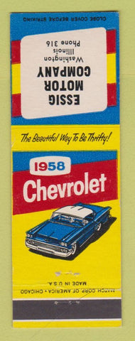 Matchbook Cover - 1958 Chevrolet Essig Washington IL