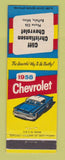 Matchbook Cover - 1958 Chevrolet Cliff Christiansen Buffalo MN