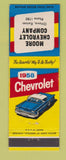 Matchbook Cover - 1958 Chevrolet Moore Ottawa KS