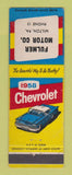 Matchbook Cover - 1958 Chevrolet Fulmer Milton PA