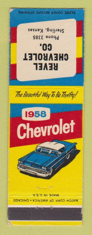 Matchbook Cover - 1958 Chevrolet Revel Sterling KS