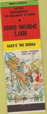 Matchbook Cover - Bert's Sporting Goods Anderson CA hillbilly