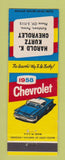 Matchbook Cover - 1958 Chevrolet Harold Kurtz Kutztown PA