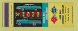 Matchbook Cover - 1959 Chevrolet Agee Ball De Queen AR