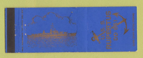 Matchbook Cover - USS Rupertus Navy