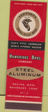 Matchbook Cover - Hawkridge Bros Steel Aluminum Boston MA