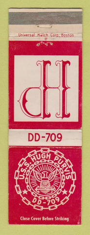 Matchbook Cover - USS Hugh Purvis Navy