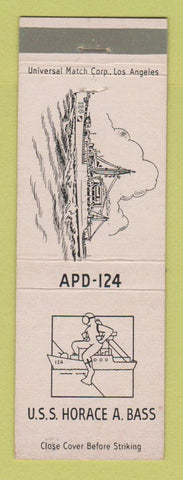 Matchbook Cover - USS Horace A Bass Navy