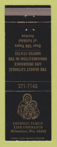 Matchbook Cover - Catholic Family Life Insurance Milwaukee WI