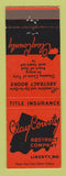 Matchbook Cover - Clay County Abstract Title Insurance Liberty MO
