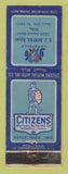 Matchbook Cover - Citizens Mutual Insurance SJ Benyas WORN