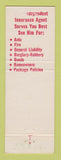 Matchbook Cover - Wolverine Insurance Capesius Agency Shakopee MN