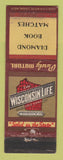 Matchbook Cover - Wisconsin Life Insurance Agency Madison WI WEAR