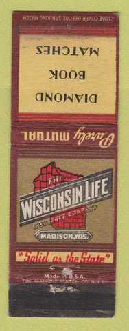 Matchbook Cover - Wisconsin Life Insurance Agency Madison WI WEAR