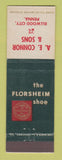 Matchbook Cover - Florsheim Shoes AE Connor & Sons Ellwood City PA